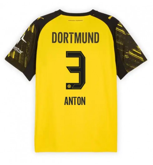 Borussia Dortmund Waldemar Anton #3 Domácí Dres 2025-26 Krátký Rukáv Borussia Dortmund Waldemar Anton #3 Domácí Dres 2025-26 Krátký Rukáv